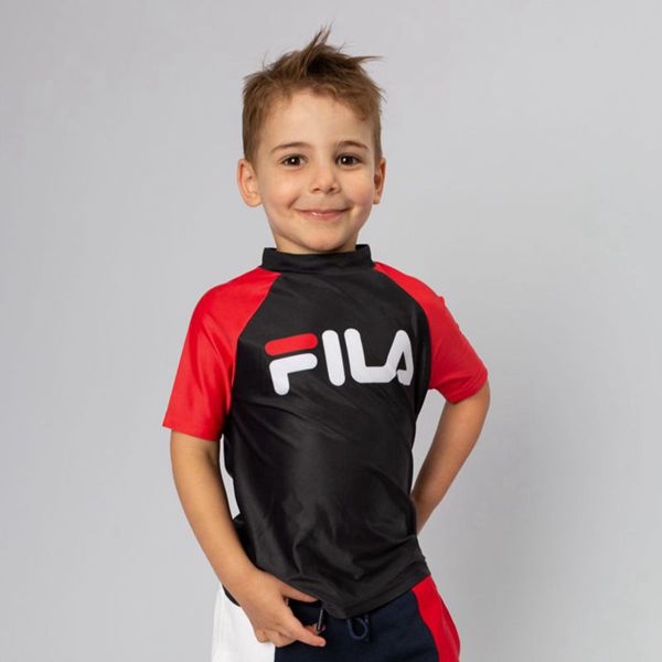 Camisetas Fila Rapaz Pretas - Fila Clifton Rash Swim Portugal Online,LYXW-18702